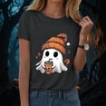 thumbnail image 2 of Akiihool Halloween Hawaiian Shirt Halloween Shirts Womens Witch Tshirts They Missed One Shirt Spooky Tee Tops Grey,S, 2 of 8