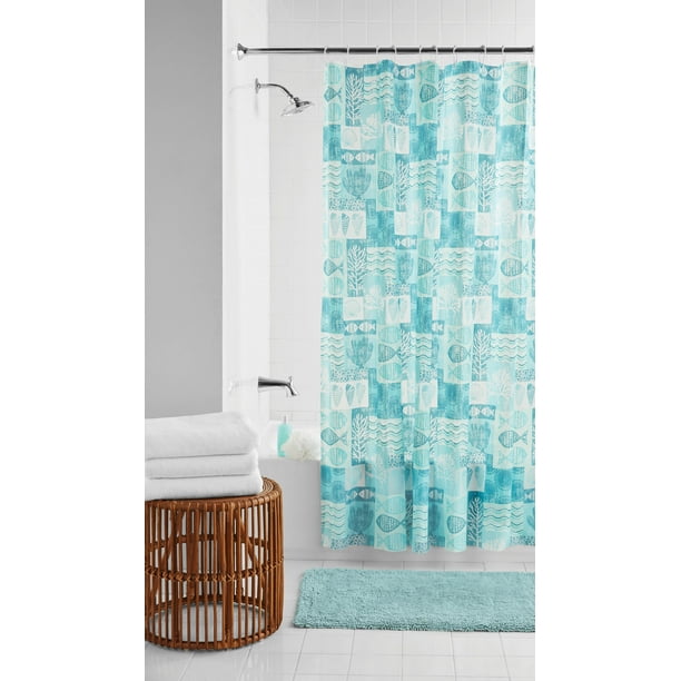 Mainstays Coastal Peva Shower Curtain