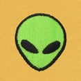 thumbnail image 2 of Dalix Alien Embroidered Fleece Cropped Hoodie Cold Fall Winter Women in Heather Mustard L Large, 2 of 5
