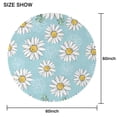thumbnail image 2 of Round Tablecloth 60 Inch Daisy Pattern Table Cover Wrinkle Free Fabric for Kitchen Dining, 2 of 5