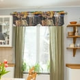 thumbnail image 3 of Yayeee Kitchen Valance Rod Pocket 54" x 18" Living Room Window Curtain, Bright Skeleton, 3 of 6