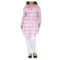 thumbnail image 2 of White Mark Women's Plus Size Plaid Tunic Top, 2 of 4