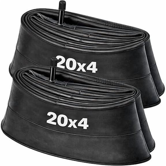 Ugne 20x4 Inch Bicycle Inner Tube with Schrader Valve Heavy Duty, 2 Pack