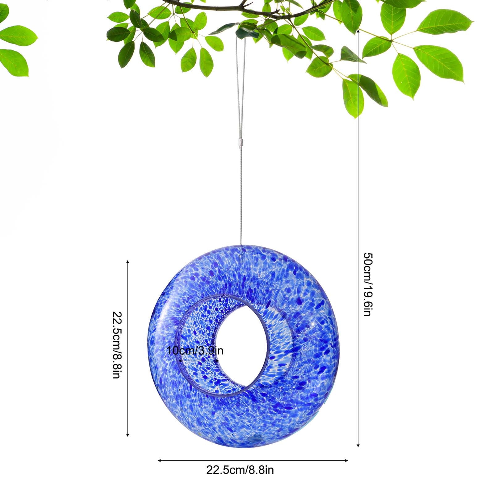 Kugisaki Glass Bird Feeder Outdoor Hanging Hummingbird Feeder for Garden Yard Patio Decor, Easy to Fill & Clean Ideal Gifts