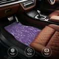 thumbnail image 5 of Daiia Lavender Flowers Printed Car Floor Mats Set of 4, Durable Non Slip Auto Floor Carpet, Car Interior Carpets Proof Foot Pads Anti-Slip Cushion Automoetive Accessories, 5 of 6