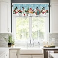 thumbnail image 2 of Innerwin Kitchen Valance Short Curtain Christmas Window Treatments Xmas Window Drapes Slot Top Window Curtain Cafe Tier Christmas Short Curtain I W:91"x H:18", 2 of 3