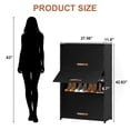 thumbnail image 3 of Zapatero UNITSTAGE, armario de almacenamiento de zapatos de 7 niveles, 28 pares, negro, 3 of 8