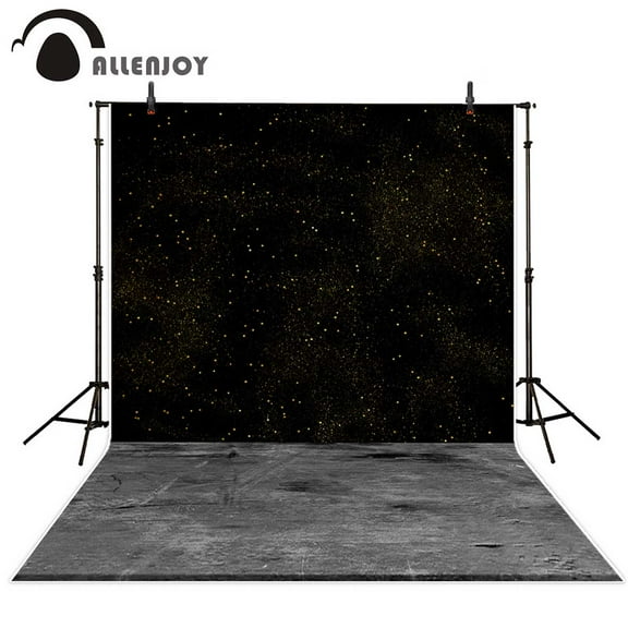 Allenjoy photography background Dark black night wood floor stars Sky Bokeh backdrop Photo background studio camera fotografica