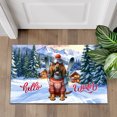 thumbnail image 4 of Hello Welcome Winter The Ski Bloodhound Snowy Day Doormat Dog Lover Indoor Outdoor Welcome Mat - 13013, 4 of 5