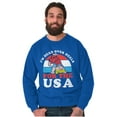 thumbnail image 5 of Retro Cartoon Head Over Heels for USA Sweatshirt for Men or Women Brisco Brands S, 5 of 6