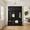Black+Wood Grain, variant on Howcool Farmhouse 59"W Hall Tree with 4 Hooks & Shoe Storage Bench,Entryway Organizer Mudroom Furniture with Upper Cabinets,Drawers,White
