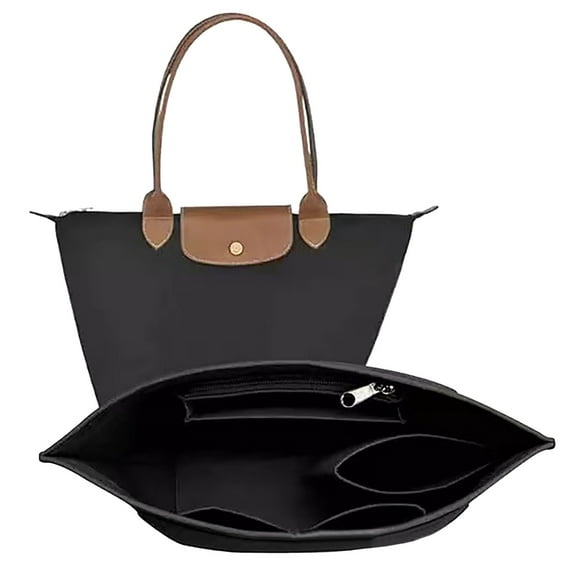 STYLAGO Purse Organizer Insert Felt with Zipper and Sewn Bottom Insert Fit Speedy Neverfull Graceful