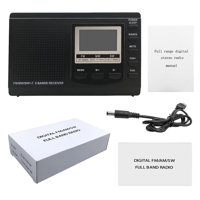 Radio Radio ajustable digital portátil con antena giratoria de 360 grados Mini altavoz para exteriores sidaley EL001343-00B