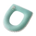 thumbnail image 2 of Thickened Jacquard Fabric Toilet Seat Cover with Elastic Edge for Standard and Elongated Bowls, 2 of 6