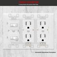 thumbnail image 2 of ENERLITES Duplex Receptacle Outlet Wall Plate, Size 3-Gang 4.50" x 6.38", Polycarbonate Thermoplastic, 8823-W, White, 2 of 3