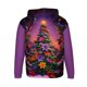 thumbnail image 4 of Sudadera con capucha para hombre, estilo casual, con cuello redondo, estampado de árbol de Navidad, manga larga, blusa de poliéster, 4 of 5