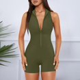 thumbnail image 2 of Cathalem Wide Leg Jumpsuits for Women One Piece Jumpsuits Seamless Tummy Control Workout Romper,AG S, 2 of 5