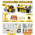thumbnail image 5 of Kids Tool Set – Toddler Tool Set with Construction Vehicle & Electronic Toy Drill, Pretend Play Kids Toys, Toy Construction Tools for Kids Ages 3 4 5 6 7 8 Years Old (Black & Yellow), 5 of 8