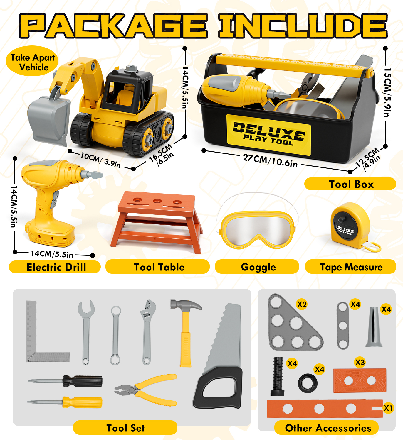 KWANITHINK 36-Piece Kids Tool Set with Electric Drill photo 4