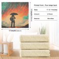 thumbnail image 6 of Yayeee 6 Pack Kitchen Dish Cloths Set for Washing Soft Drying Absorbent Microfiber Towels, Astronaut in Rain, 6 of 9