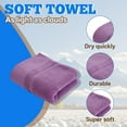 thumbnail image 3 of AUQ Wash Gags for Body,Thick Absorbent Cotton Loops Face Wash Cloth,Fine Reinforced Stitching Hand Towels,Purple,29.53*13.78*0.39in, 3 of 7