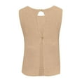 thumbnail image 4 of Mittory Women's Crew Neck Sweater Vest Summer Sleeveless Knit Tank Tops Back Button Hollow Pullover Vests, 4 of 5