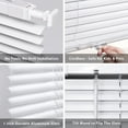 thumbnail image 5 of LazBlinds No Tools-No Drill 1" Aluminum Mini Blinds, Cordless Blinds for Windows, Light Filtering Horizontal Blinds and Shades for Window Size 24'' W x 48'' H, White, 5 of 6