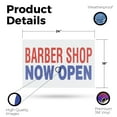 thumbnail image 2 of Barber Shop Now Open Vinyl Decal 18 Inch x 24 Inch Weatherproof Heavy-Duty Adhesive Backing | Salon Grand Opening, Walk-Ins Welcome, Business Ready | Made in USA, 2 of 6