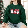 thumbnail image 4 of VILOVE Women Merry Christmas Sweatshirt Gnomes Santas Graphic Christmas Sweatshirt Cute Long Sleeve Pullover Top, 4 of 6