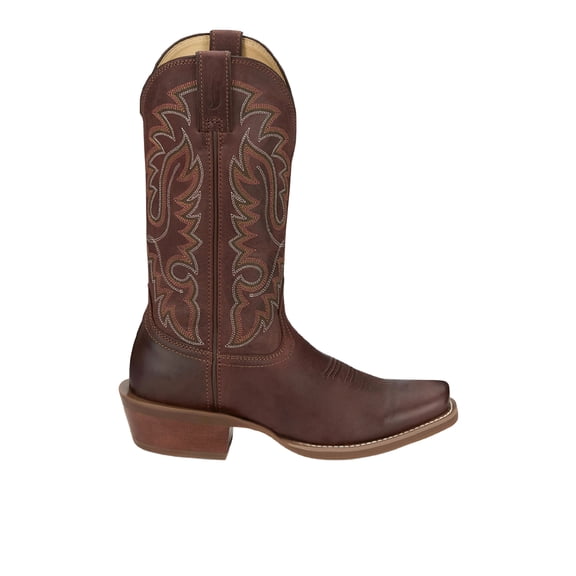 Justin Boots Mens Cowboy Town Embroidered Square Toe Cowboy Mid Calf Boots