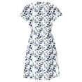 thumbnail image 6 of Nmnitkp Womens Summer Dress Floral Print Elegant Deep V Neck Fashion Short Sleeve Dress Fashionable and Beautiful,Summer Dresses for Women 2026 Blue,2XL, 6 of 6