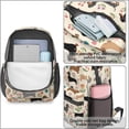 thumbnail image 4 of Dachshund and Floral Beige Pattern 17" School Backpacks for Teens,Waterproof Oxford Fabric,S-Shape Padded Straps for School,Travel,Hiking,Camping, 4 of 6