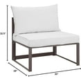 thumbnail image 3 of Fortuna Armless Outdoor Patio Sofa EEI-1520-BRN-WHI, 3 of 5