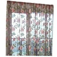 thumbnail image 1 of Wosthever Cortina de tul con patrón de peonía, decoración del hogar, tul, balcón de la cocina, flor de habitación, ventana, persiana Decoración del hogar, 1 of 6