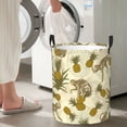 thumbnail image 6 of Uemuo Monkeys and Pinealpples Pattern Circular Laundry Hamper Basket with handles,Collapsible laundry basket,Large capacity laundry hamper,Laundry Organizer-Small, 6 of 8