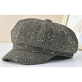 thumbnail image 4 of CoCopeaunts Stripe Newsboy Hat for Women Winter Tweed Newsboy Cap Fiddler Cap Visor Cabbie Painter Hat Bakerboy Hat Beret Cap, 4 of 5