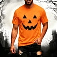 thumbnail image 2 of LILIYA Halloween Shirts for Men Jack-O'-Lantern Face Plus Size Funny Adult Family Couple Tshirts Casual Short Sleeve Crew Neck Novelty Graphic Tee, 2 of 3