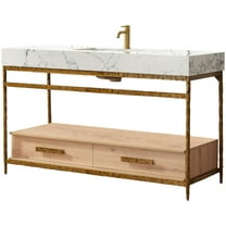 Miseno Mv-Dhak55y-Ph Dhaka 54" Free Standing Single Basin Vanity Set - Wood