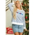 thumbnail image 5 of Ushdele Flame Embroidery Long-Sleeve Hoodie - Casual Stripe Chenille, 5 of 8