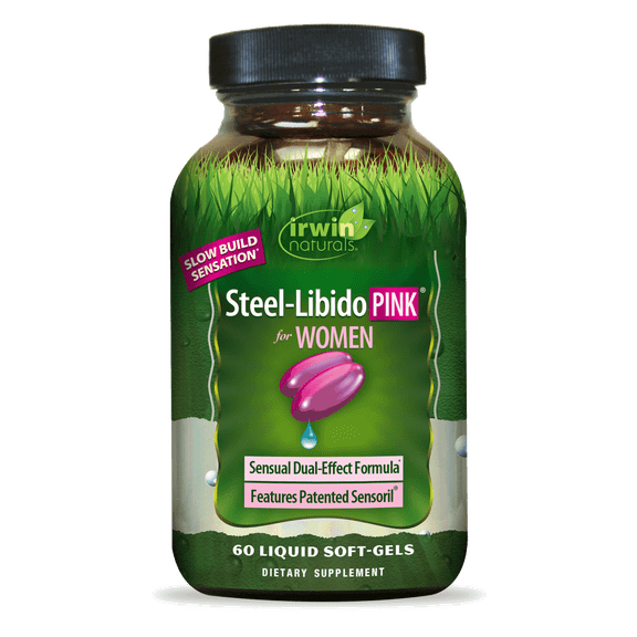 Irwin Naturals Steel-Libido PINK – 60 Liquid Soft-Gels – Female Vitality & Sensual Energy Formula