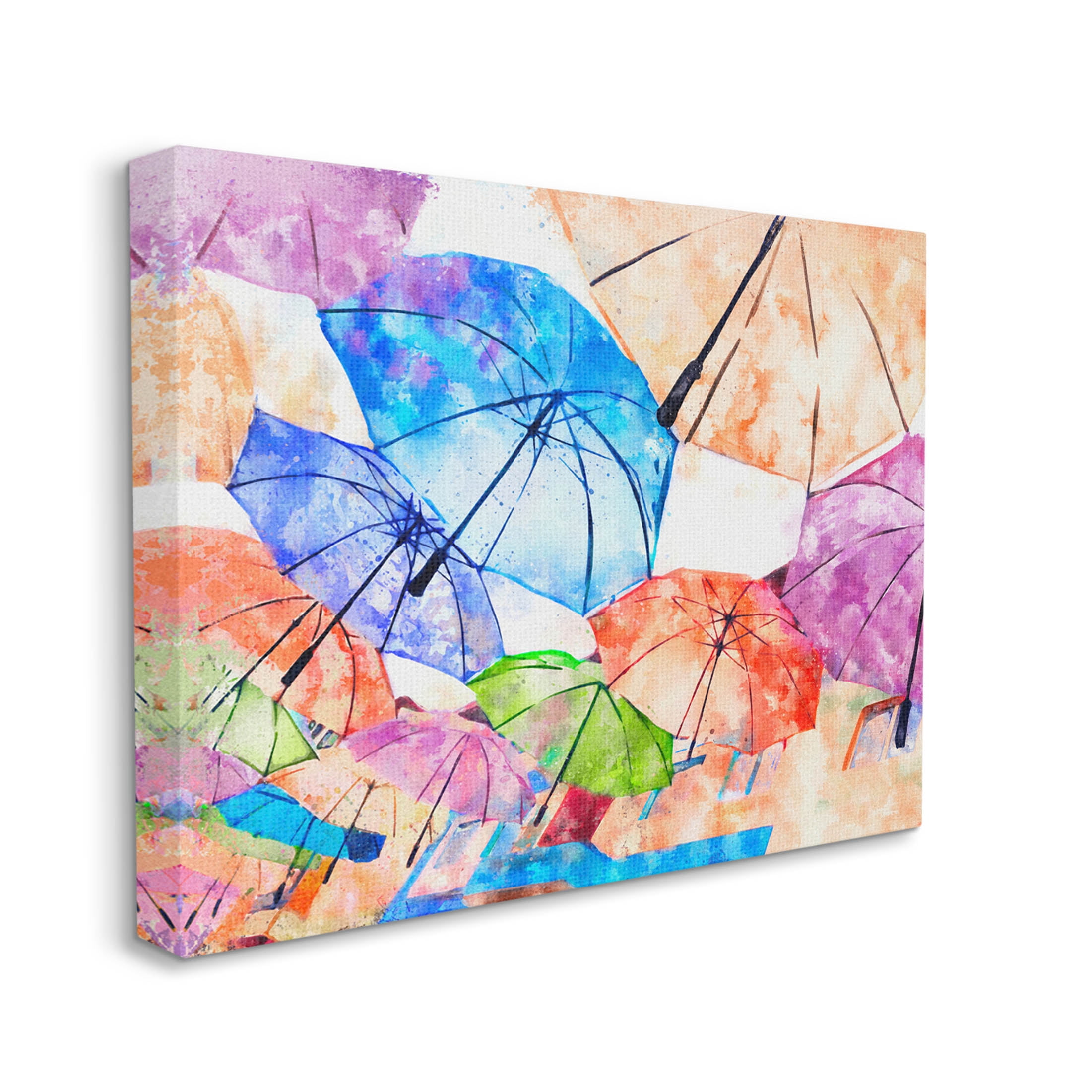 Stupell Industries Modern Bold Umbrellas Arrangement Graphic Art Gallery Wrapped Canvas Print Wall Art, Design by Ziwei Li