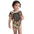 thumbnail image 2 of Gaeub USA Sunflower Flag Print Infant Climbing Onesie,Toddler Outfit,Newborn Baby Bodysuit,Baby Boy Girl Clothes -2 Years, 2 of 6