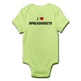 thumbnail image 1 of CafePress - I Love SPREADSHEETS Infant Bodysuit - Baby Light Bodysuit, 1 of 1
