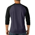 thumbnail image 6 of 2025 Henley Shirts for Men Raglan 3/4 Sleeve Baseball TShirts Fall Casual Cotton Sport Athletic Tee Tops, 6 of 7