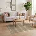 thumbnail image 3 of ODIKA 4'x6' Ivory Beige Geometric Pattern Design Washable Area Rug Modern Abstract Shapes with Antique Flair for Dorm Room, Small Living Stain Resistant Low Profile, Easy Care, 3 of 7