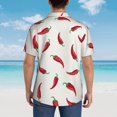 thumbnail image 6 of Bixox Men's Hawaiian Shirts Men's Chili Print Short-Sleeve Shirt-3X-Large, 6 of 8