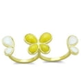 thumbnail image 1 of IP Gold Ion Plating Stainless Steel Ring with Synthetic Stone, Citrine Yellow - Size 8, 1 of 1