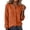 Orange, variant on Oiangi Button Down Shirts for Women Long Sleeve Henley V Neck Blouses Dressy Summer Tops Dark Blue XL