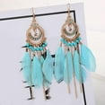 thumbnail image 6 of Earrings for Women Vintage Boho Feather Earrings Long Feather Earrings Earrings Bohemian Jewelry for Women, 6 of 6