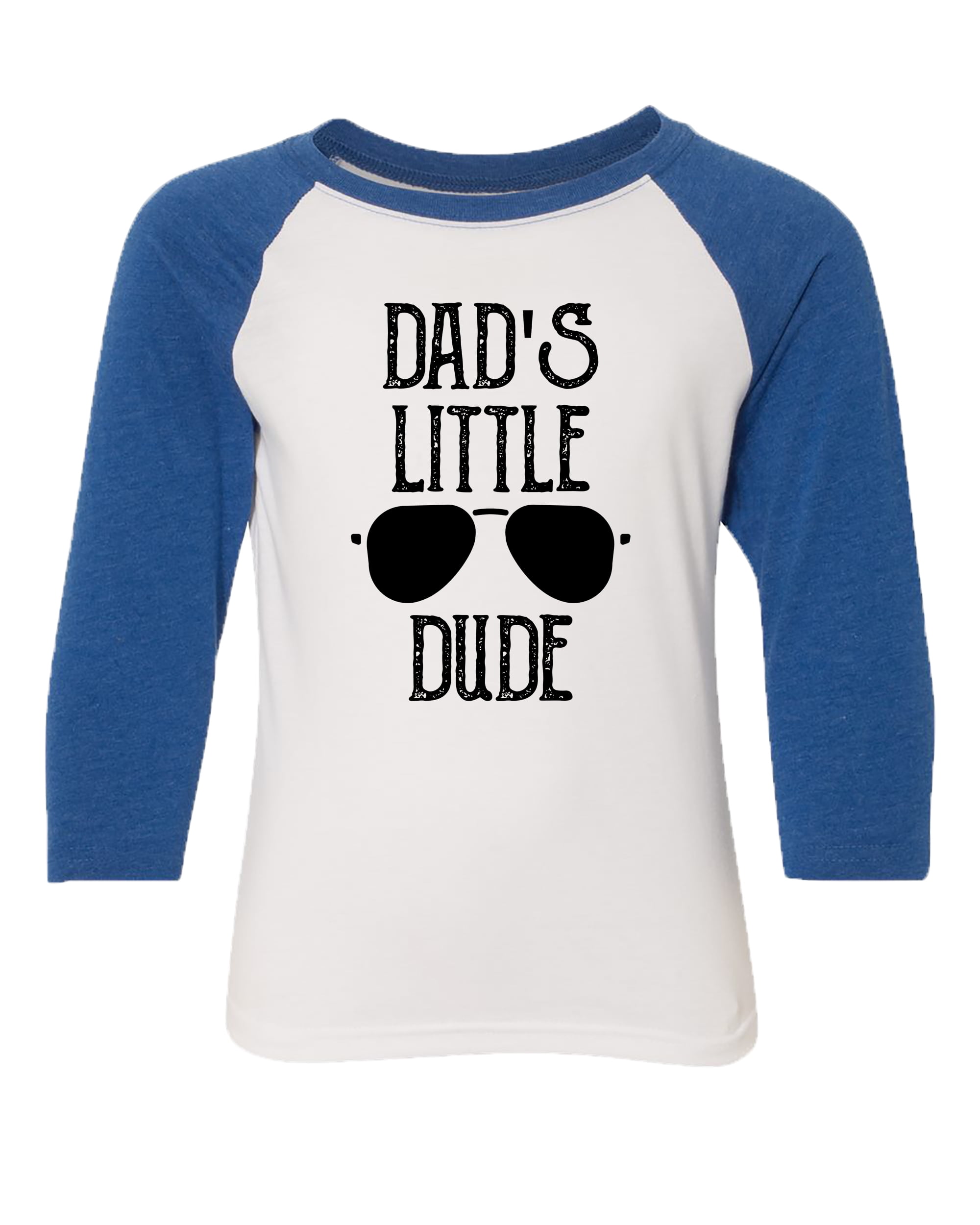 Trenz Shirt Company Father's Day Dad's Little Dude Youth Baseball Tee Black - Zdjęcie 18 z 21